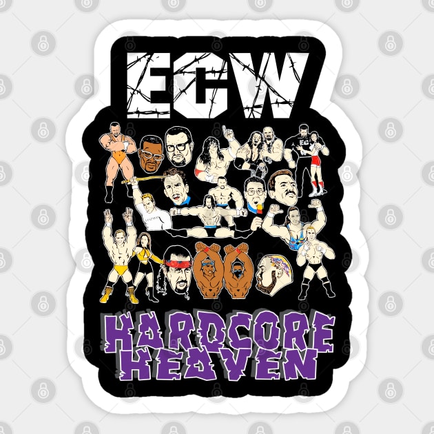 90s ECW Hardcore Heaven Sticker by Meat Beat